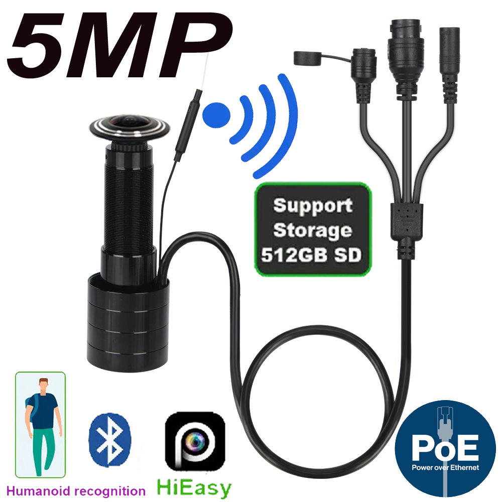Home Security La - 5MP باب العين IP POE كاميرا