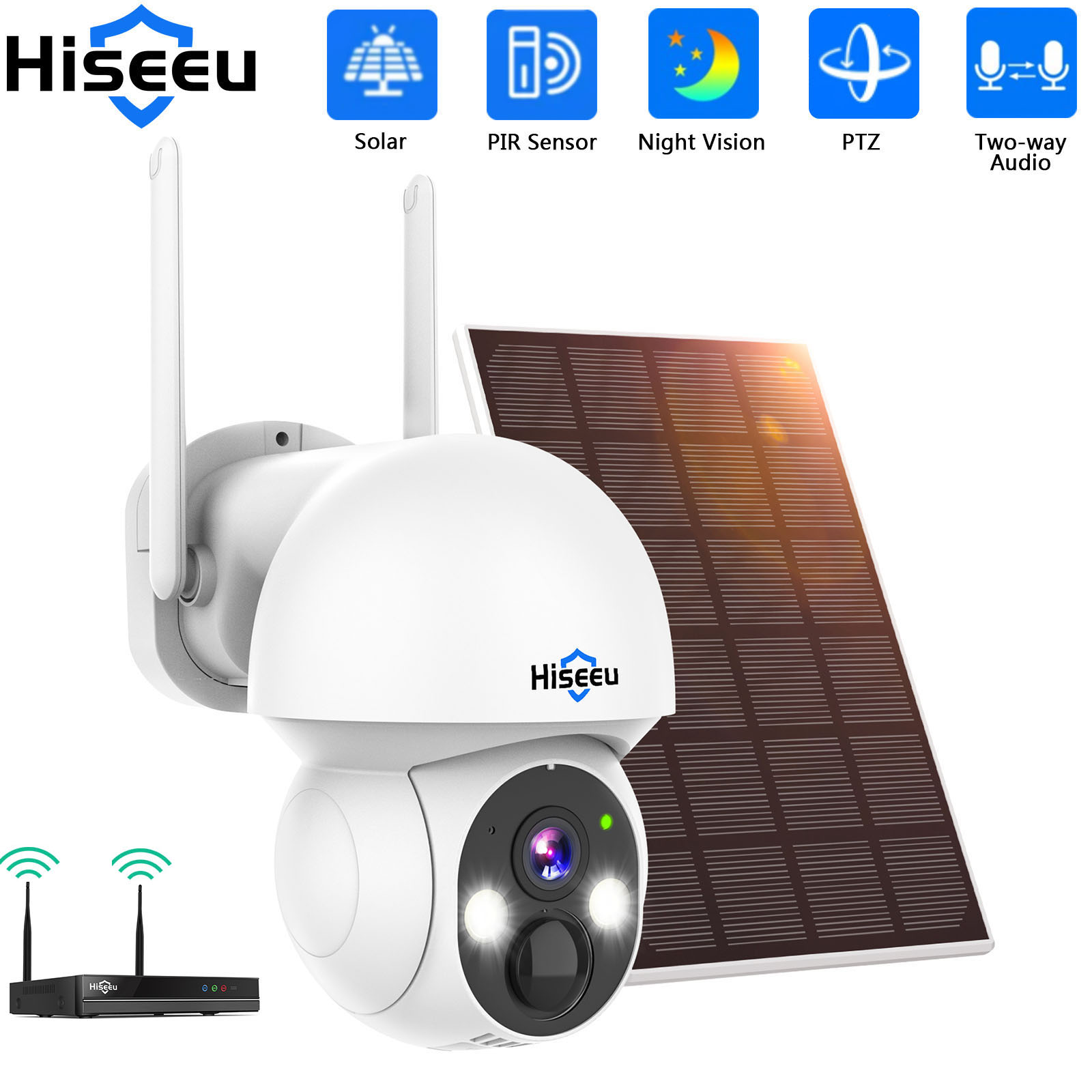 Home Security Wifi Camera - كاميرا Hiseeu 2K 4MP WIFI PTZ