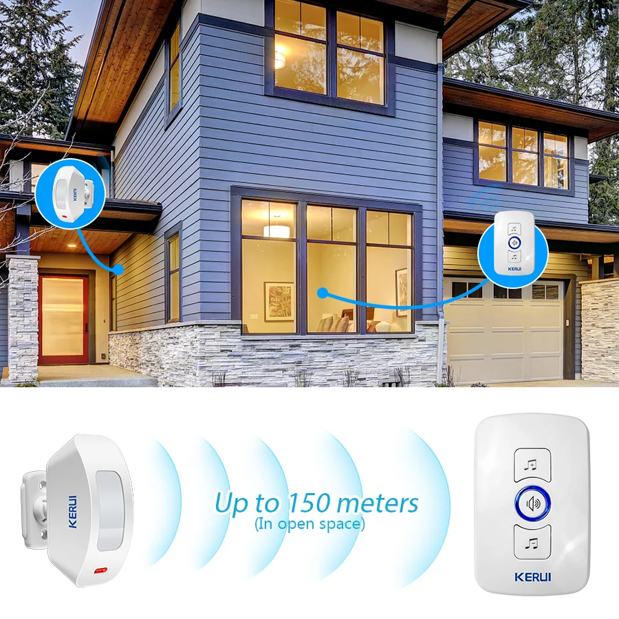 Home Security Ring - KERUI جرس الباب اللاسلكي أمن الوطن