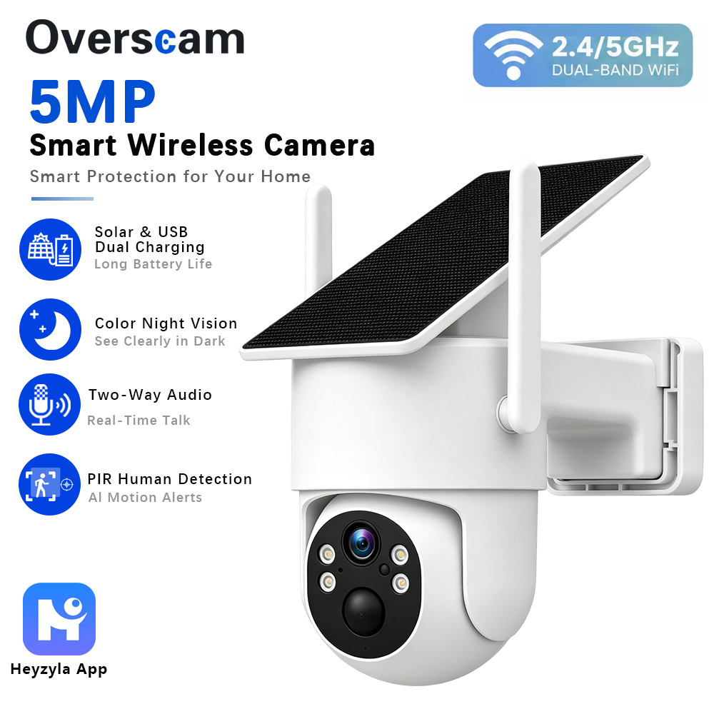 Home Security Wifi Camera - كاميرا PTZ تعمل بالطاقة الشمسية بدقة