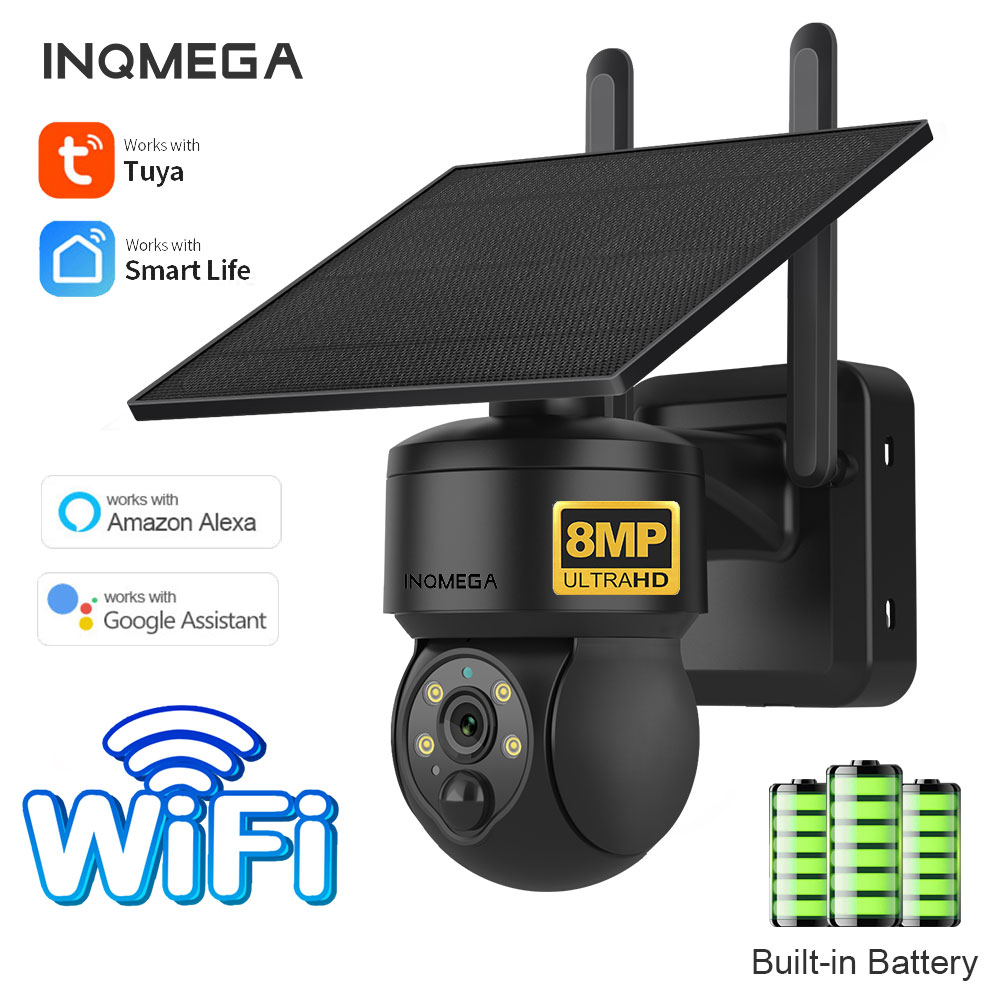 Home Security Wifi Camera - كاميرا INQMEGA 8MP TUYA الشمسية كشف