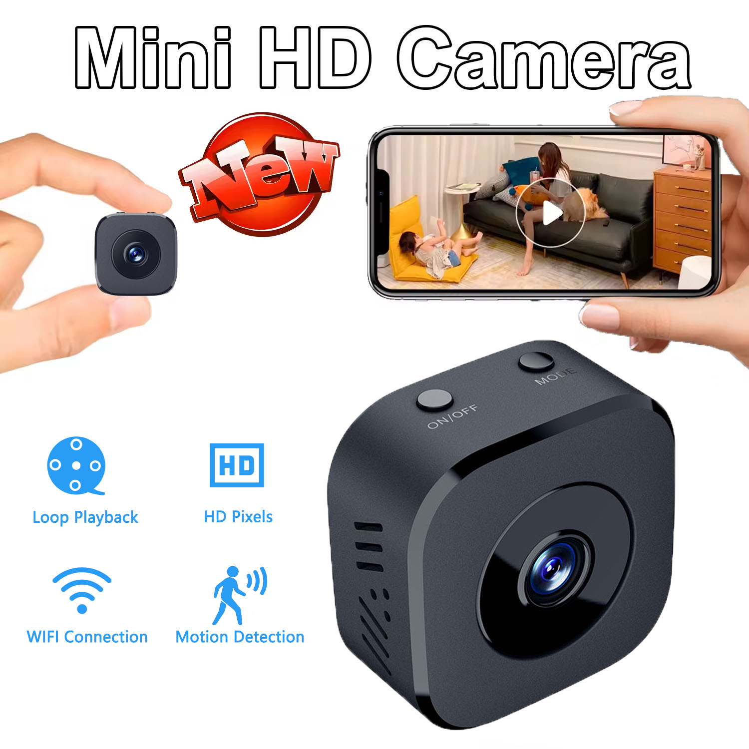 Home Security Prices - كاميرا مراقبة 4K صغيرة كاملة الألوان