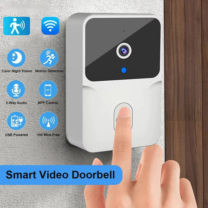 Home Security Video Systems - جرس باب ذكي لاسلكي مع كاميرا