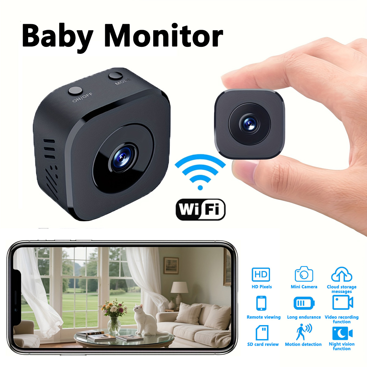 Home Security Wifi Camera - 1080P HD كاميرا واي فاي صغيرة