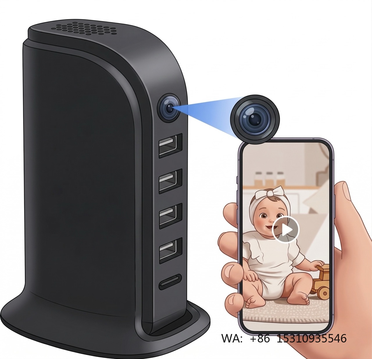 Home Security Wifi Camera - كاميرا أمان واي فاي مدمجة للمنزل