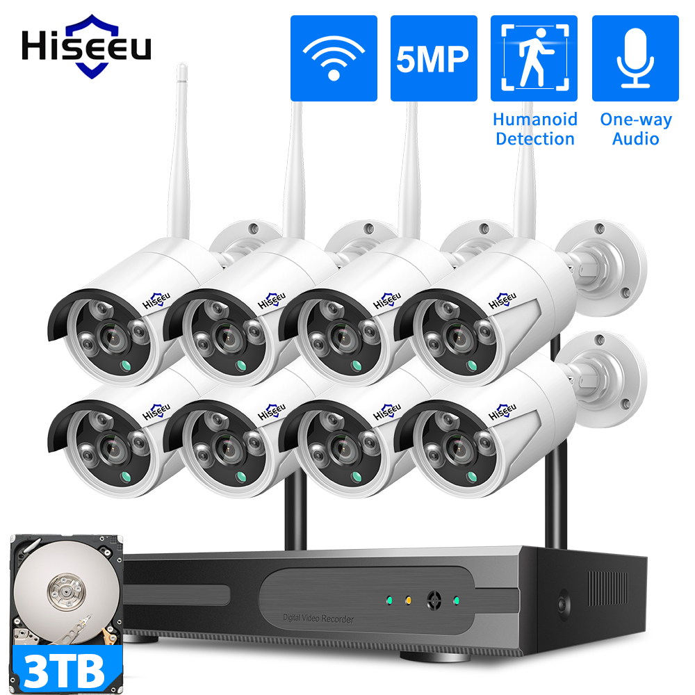 Home Security Wifi Camera - نظام كاميرات مراقبة Hiseeu بدقة 3/5/8
