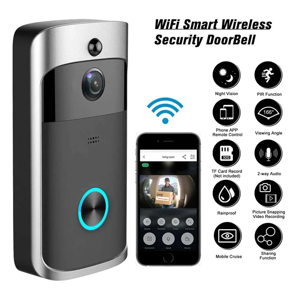 Home Security Prices - جرس باب ذكي لاسلكي بدقة 720P