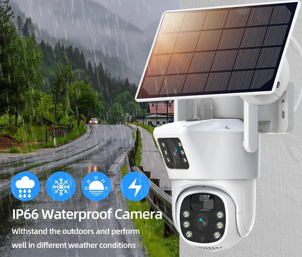 نظام كاميرا CCTV شمسي بعدسة مز - مراجعة Home Security Monitoring System وسعره