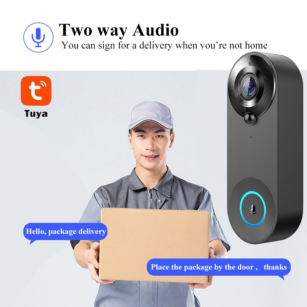 Tuya 1080P اللاسلكية جرس باب و - مراجعة Home Security Monitoring System وسعره