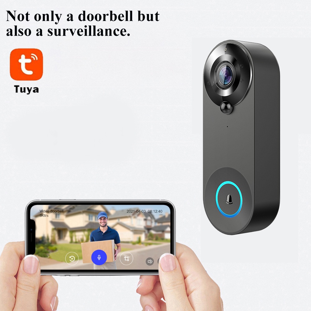 Tuya 1080P اللاسلكية جرس باب و - مراجعة Home Security Monitoring System وسعره