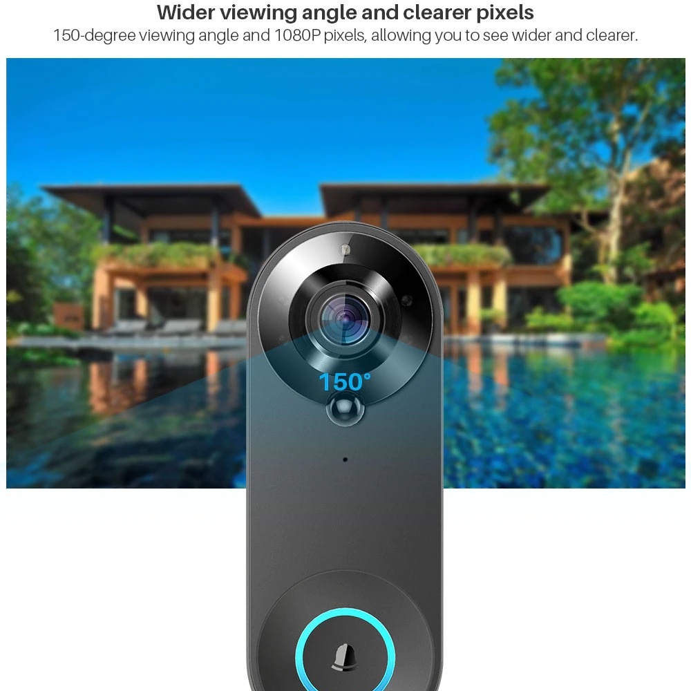 Tuya 1080P اللاسلكية جرس باب و - مراجعة Home Security Monitoring System وسعره