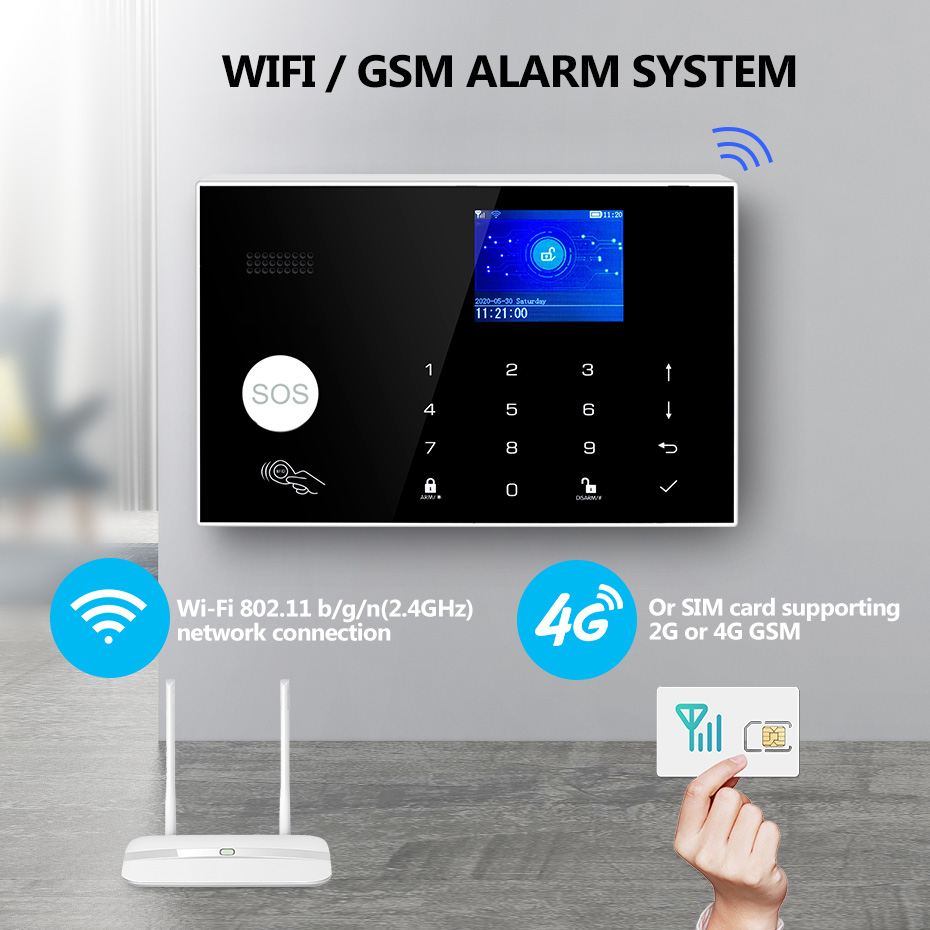 نظام إنذار منزلي KERUI 4G/WiFi - مراجعة Home Zone Security App وسعره
