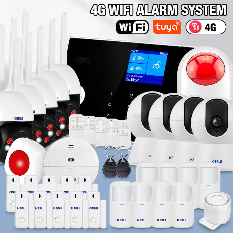 KERUI 433mhz 4G/WIFI مجموعات ن - مراجعة Home Zone Security App وسعره