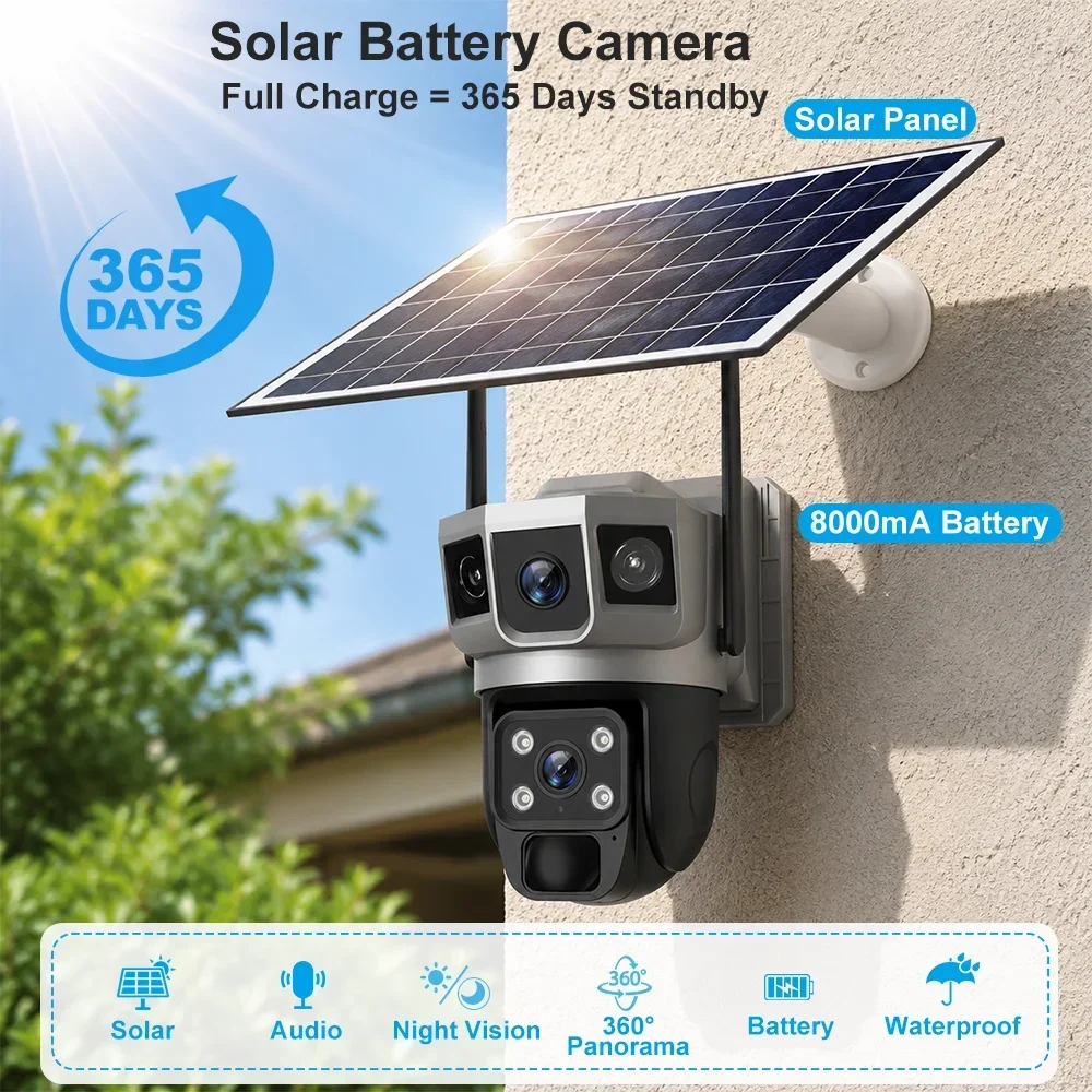 كاميرا V380 بدقة 4K مع 3 شاشات - مراجعة Home Security La وسعره