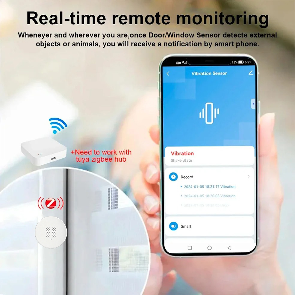 جهاز استشعار الاهتزاز والإمالة - مراجعة Home Security Monitoring System وسعره