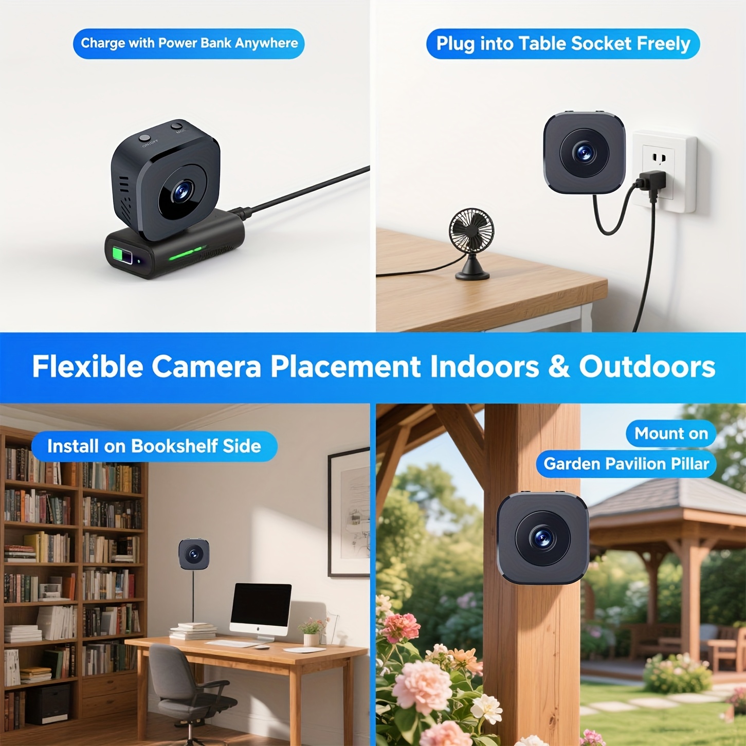1080P HD كاميرا واي فاي صغيرة  - مراجعة Home Security Wifi Camera وسعره