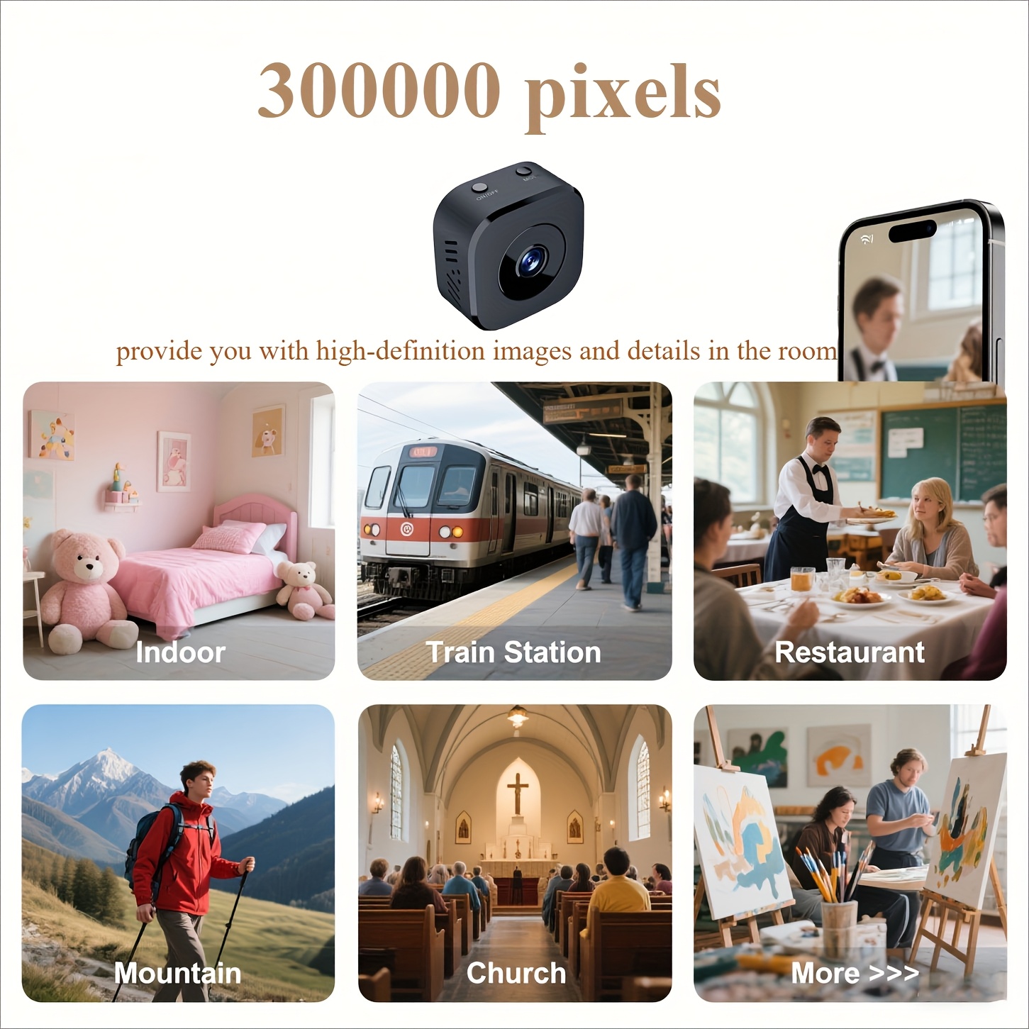 1080P HD كاميرا واي فاي صغيرة  - مراجعة Home Security Wifi Camera وسعره