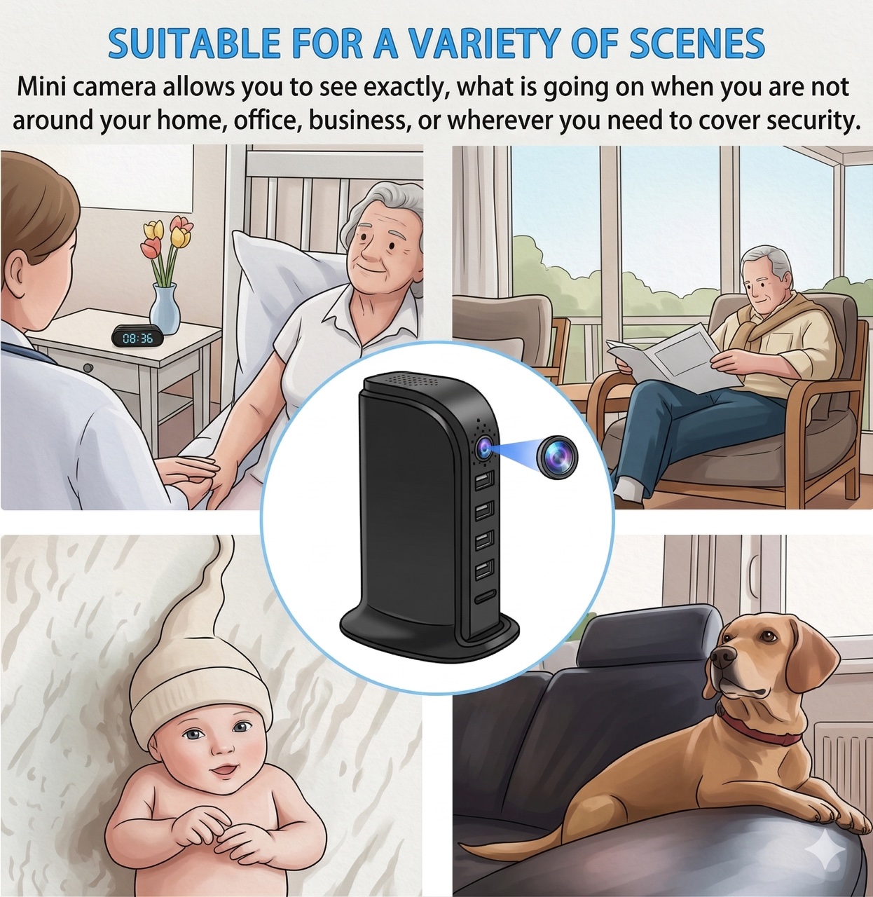 كاميرا أمان واي فاي مدمجة للمن - مراجعة Home Security Wifi Camera وسعره