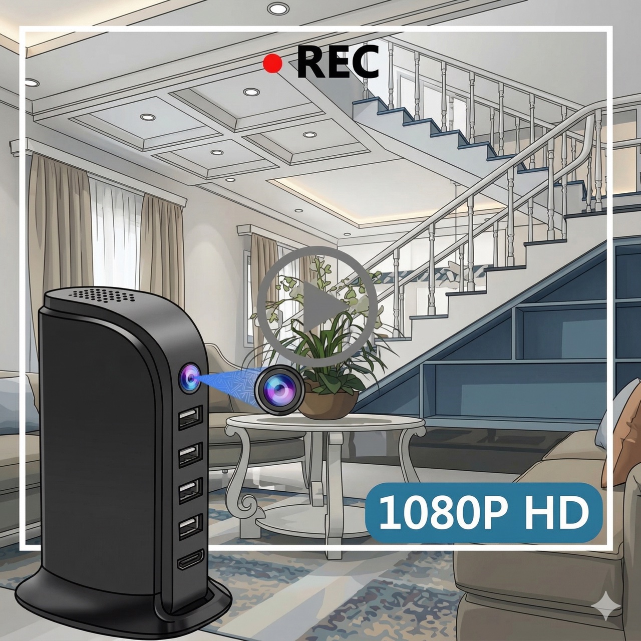 كاميرا أمان واي فاي مدمجة للمن - مراجعة Home Security Wifi Camera وسعره