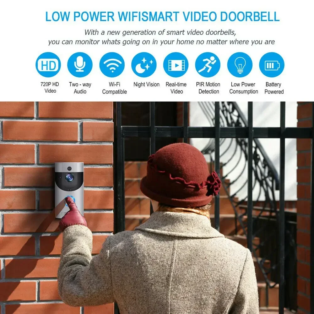 جرس باب ذكي لاسلكي بدقة 720P م - مراجعة Home Security Prices وسعره