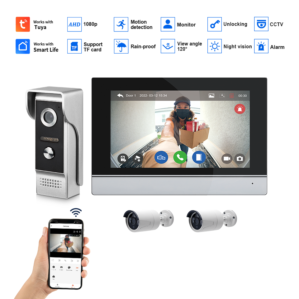 7 بوصة IPS شاشة 2MP تويا التحك - مراجعة Home Security La وسعره