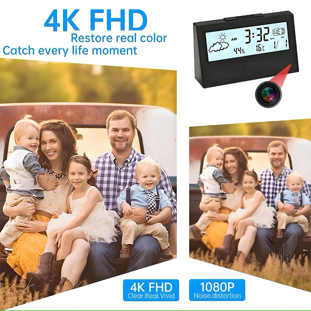 كاميرا ساعة واي فاي بدقة 4K مع - مراجعة Home Security Prices وسعره
